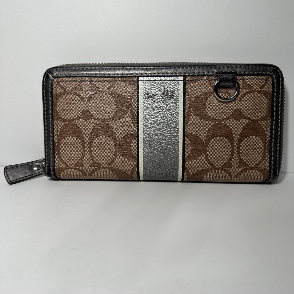 COACH HERITAGE STRIPE COLLECTION ACCORDION WALLET